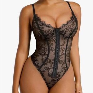 Black Lace Shapewear Bodysuit